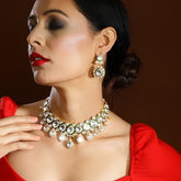 Maharani Kundan Choker with Earrings